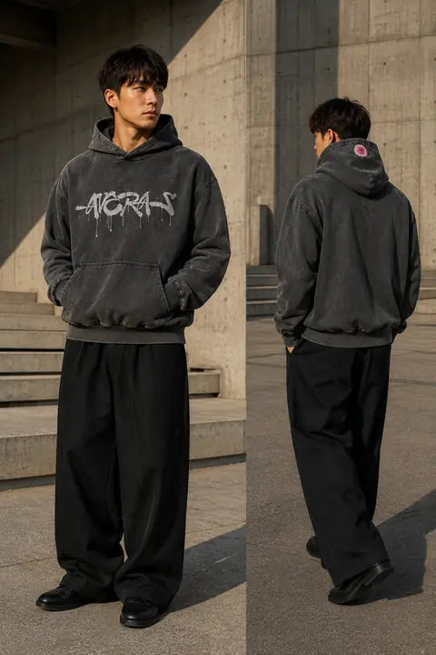 Logo Hoodie Charcoal 174 CM SIZE M